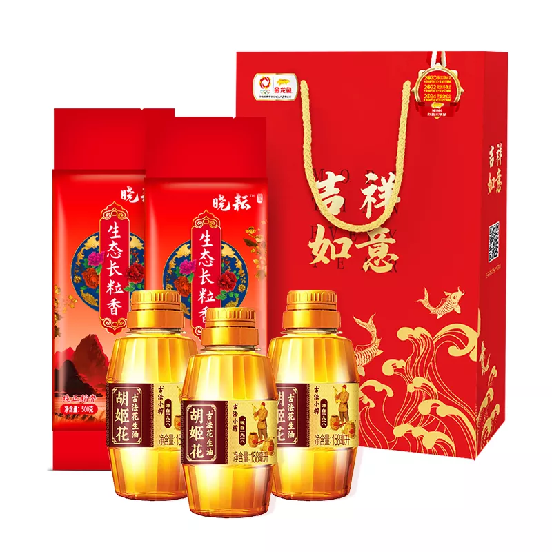 古法花生油晓耘大米组合装1474g