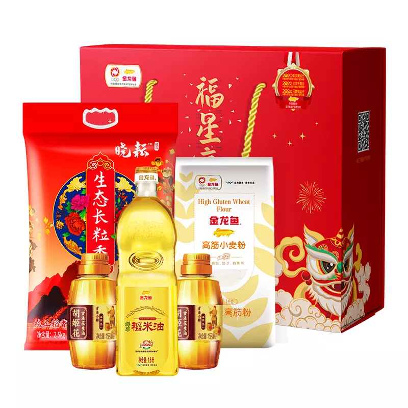 胡姬花古法花生油晓耘大米组合装5600g